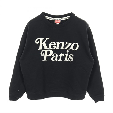 KENZO logo Sweatshirts Tops  cotton Black Used Women size S