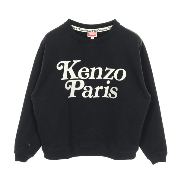 KENZO logo Sweatshirts Tops  cotton Black Used Women size S
