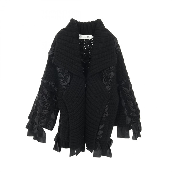 Dior Cardigan knitwear wool silk Black Used Women size XS