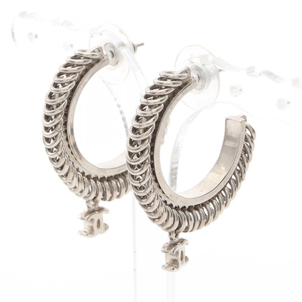 CHANEL COCO Mark Pierced earrings Stainless Steel Used