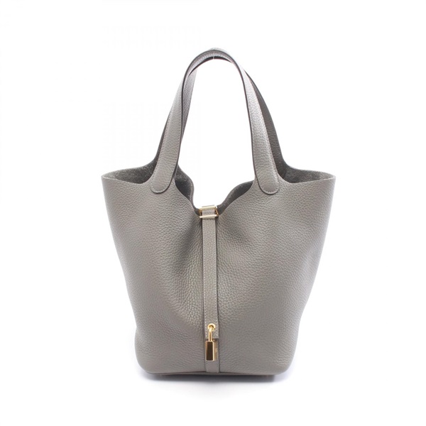 HERMES Picotin Lock MM tote Handbag U Taurillon Clemence Used Women GHW