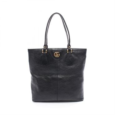 GUCCI GG Marmont Rebelle Cat Head Tote Shoulder Bag 547851 leather Black Used