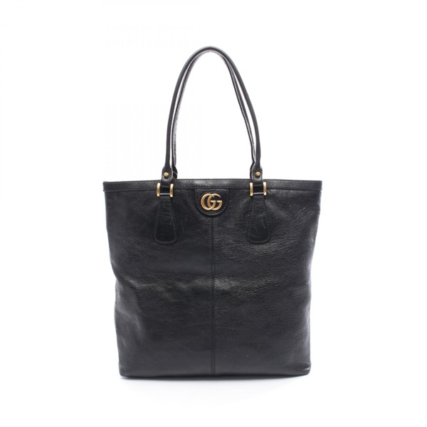 GUCCI GG Marmont Rebelle Cat Head Tote Shoulder Bag 547851 leather Black Used