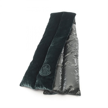 MONCLER Down Scarf 0042500 silk Viscose Green Used unisex
