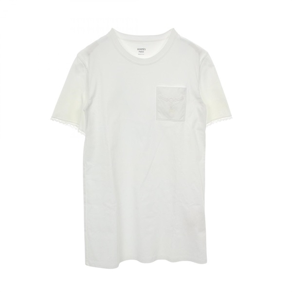 HERMES Palefroi Dress cotton White Used Women size 36