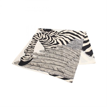 HERMES Carre Jean Carre 140 ZEBRA PEGASUS Scarf wrap foulard silk cashmere Used