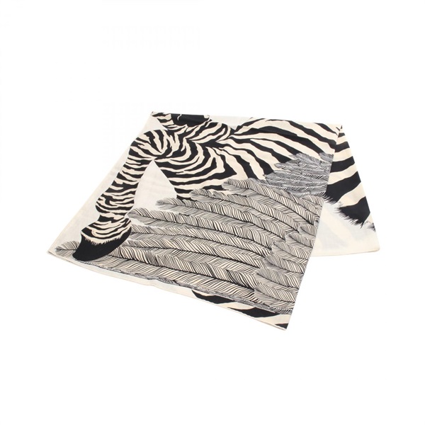 HERMES Carre Jean Carre 140 ZEBRA PEGASUS Scarf wrap foulard silk cashmere Used