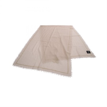 CHANEL COCO Mark Stole scarf wrap cashmere Beige Used Women CC