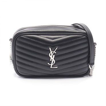 SAINT LAURENT PARIS LOU Mini Shoulder Bag 748849DV7071000 leather Black Used YSL