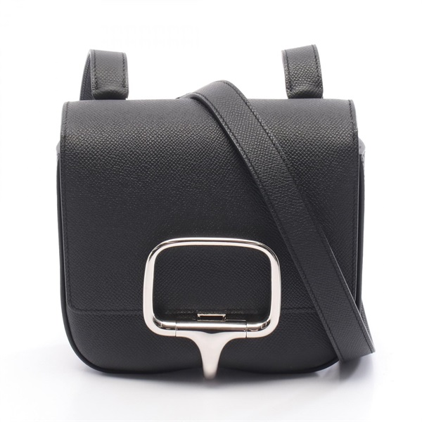 HERMES della cavalleria mini Shoulder crossbody Bag W Epsom leather Black SHW