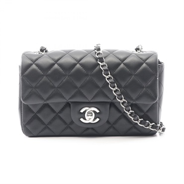 CHANEL Mini Matelasse 20 chain crossbody Shoulder Bag A69900 Lambskin Black SHW