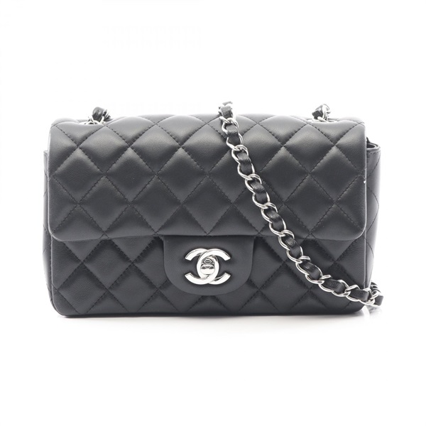 CHANEL Mini Matelasse 20 chain crossbody Shoulder Bag A69900 Lambskin Black SHW
