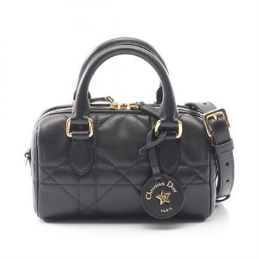 Dior GROOVE 17 Mini Shoulder Handbag S4000UBOL_M900 leather Black Used Women