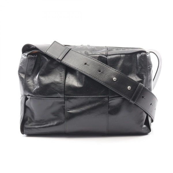 BOTTEGA VENETA Arco Camera crossbody Shoulder Bag leather Black Used mens