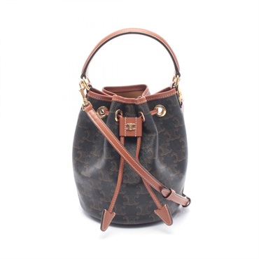 CELINE Teen Clara Triomphe crossbody Handbag 121672CAS.04LU canvas leather used