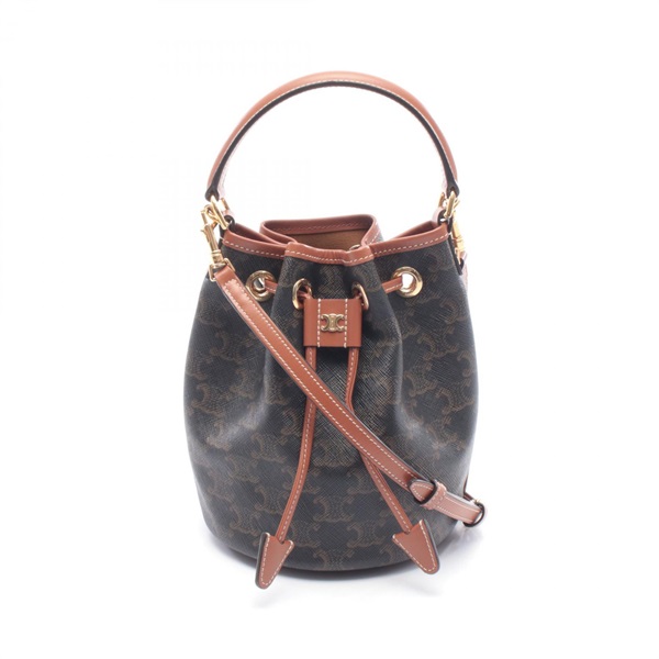 CELINE Teen Clara Triomphe crossbody Handbag 121672CAS.04LU canvas leather used