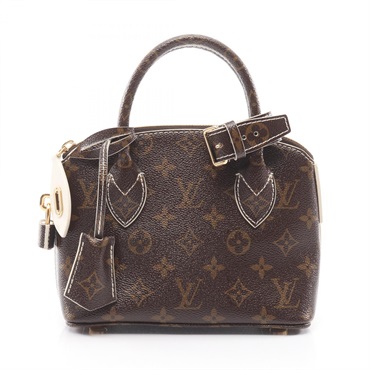 LOUIS VUITTON Lockit BB Handbag M40599 Shiny Monogram canvas Brown Used Women LV