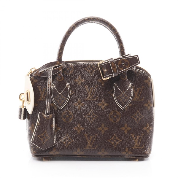 LOUIS VUITTON Lockit BB Handbag M40599 Shiny Monogram canvas Brown Used Women LV