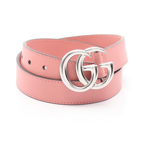 GUCCI Children's GG Marmont Double G Kids Belt 432707 leather Pink Used Women L