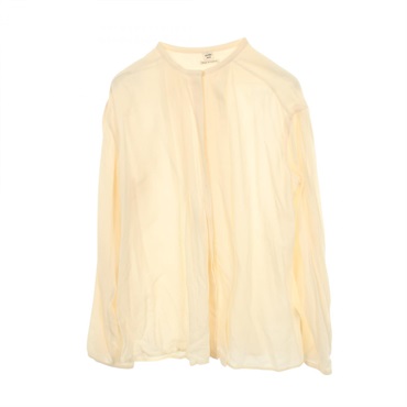 HERMES blouse wool Beige Used Women #38