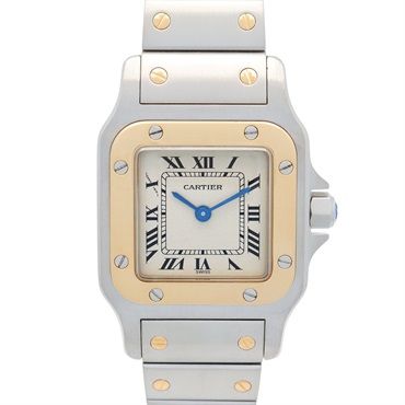 CARTIER Santos Galbe SM Wrist Watch W20012C4 Quartz 18YG SS Used Women