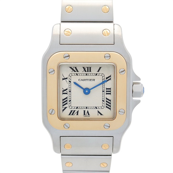 CARTIER Santos Galbe SM Wrist Watch W20012C4 Quartz 18YG SS Used Women