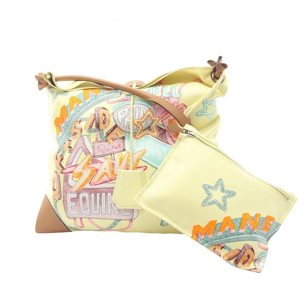 HERMES Silky City PM Chevaloscope Neon Shoulder Crossbody Bag 084535CK Used B