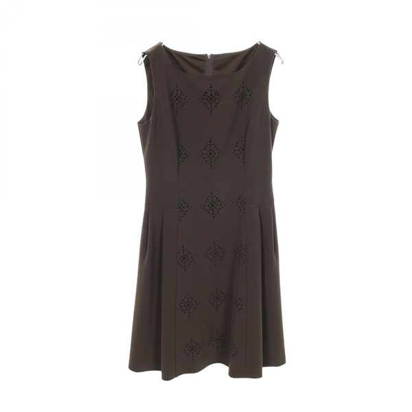 FOXEY NEW YORK Dress #40 sleeveless 31352 polyester Brown Used Women