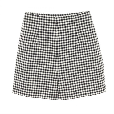 Christian Dior short Pants #34 wool check Black White Used Women