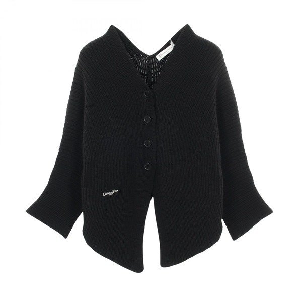 Christian Dior cardigan knitwear #S cashmere Black Used Women