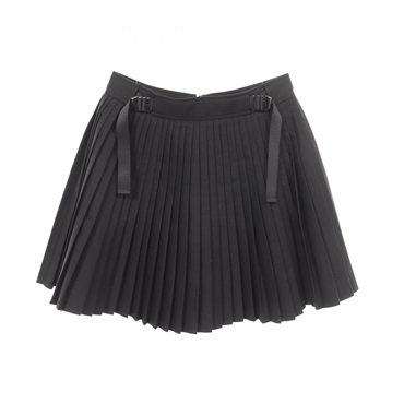 Dior Mini Pleated Skirt cotton Black Used Women size 34