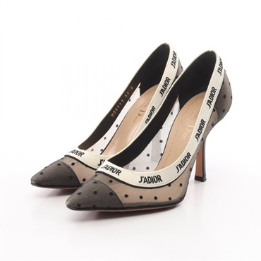 Christian Dior J'ADIOR Pumps High heels Shoes #35 1/2 Fabric Black Used Women