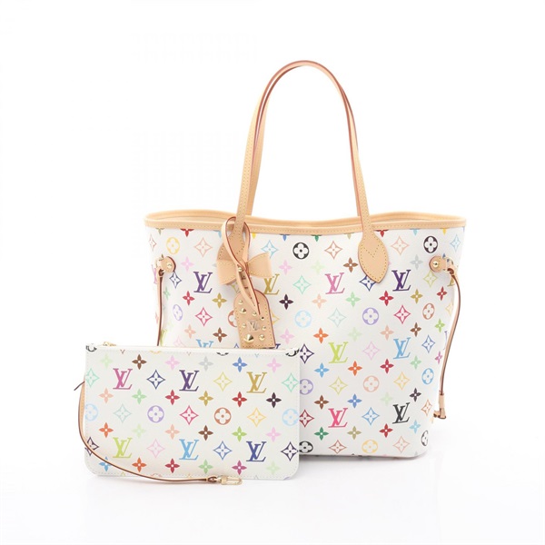 LOUIS VUITTON LV TM Neverfull MM Shoulder Tote Bag M27787 Monogram Multicolore