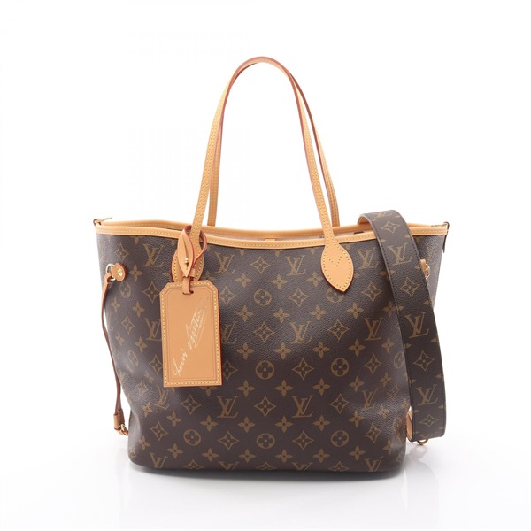 LOUIS VUITTON Neverfull Inside Out MM Shoulder Tote Bag M28376 Monogram Brown LV
