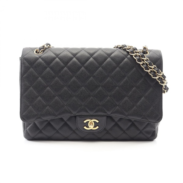 CHANEL Jumbo Matelasse Single Flap Shoulder Bag leather Black Used Women GHW CC