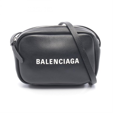 BALENCIAGA EVERYDAY CAMERA XS Shoulder Bag 489809 leather Black Used Women