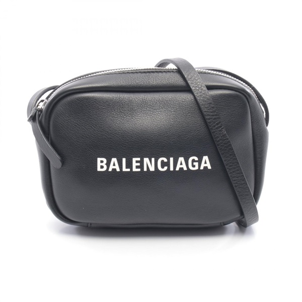 BALENCIAGA EVERYDAY CAMERA XS Shoulder Bag 489809 leather Black Used Women