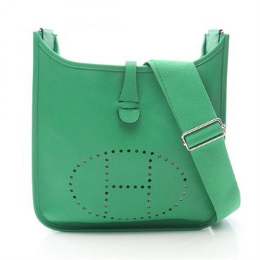 HERMES Evelyne 3 PM Shoulder crossbody Bag T Epsom leather Bamboo Used SHW