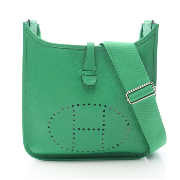 HERMES Evelyne 3 PM Shoulder crossbody Bag T Epsom leather Bamboo Used SHW
