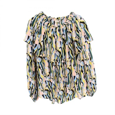 Emilio Pucci blouse silk Multicolor #40 Used Women