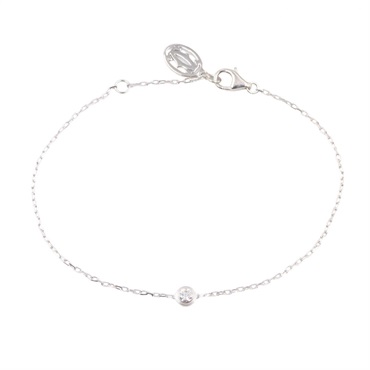 CARTIER d'Amour SM Bracelet B6037200 Diamond 18KWG White Gold Clear Used Women