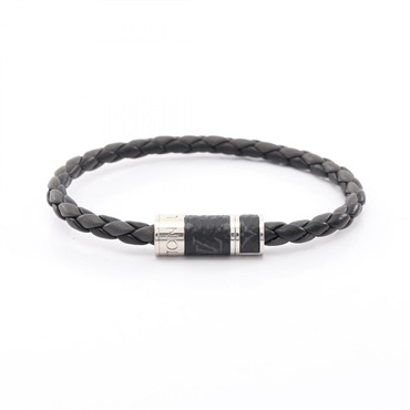 LOUIS VUITTON Bracelet Braided It Bracelet M6588D Monogram eclipse SS Used LV