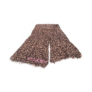 LOUIS VUITTON Etole leopard Stole Wrap silk cashmere Brown Black Used Women LV