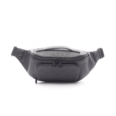 LOUIS VUITTON Rush Bum Waist belt bag M47058 Monogram Shadow leather Noir used