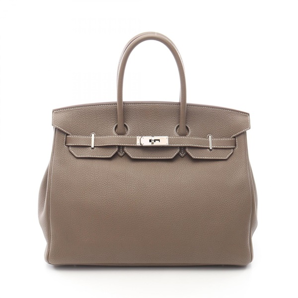 HERMES Birkin 35 Handbag Togo leather Gray Etoupe Grey Used Women C