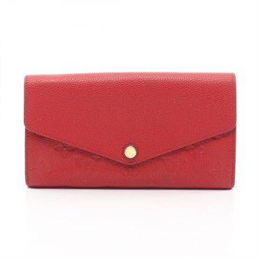 LOUIS VUITTON Portefeuille Sarah Bifold purse M61181 Monogram empreinte Red Used