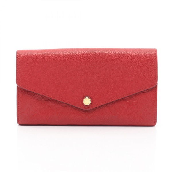 LOUIS VUITTON Portefeuille Sarah Bifold purse M61181 Monogram empreinte Red Used