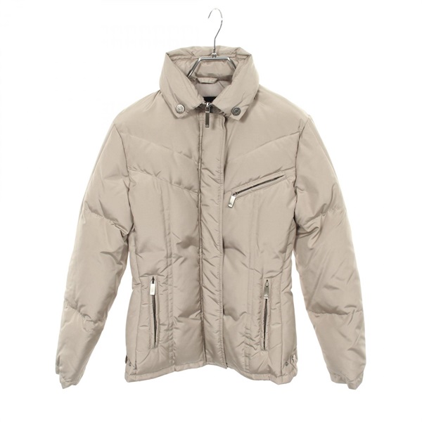 GUCCI Down jacket Coat Blouson #38 Nylon Beige Used Women