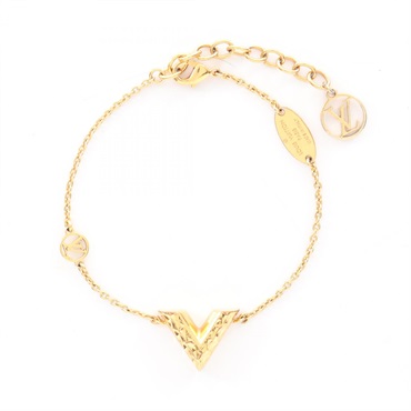 LOUIS VUITTON Bracelet Essential V 19cm M64269 Gold Plated Used Women