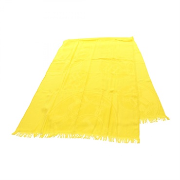 HERMES New Libris Zest Stole Wrap Scarf Silk Soie Cashmere Yellow Women